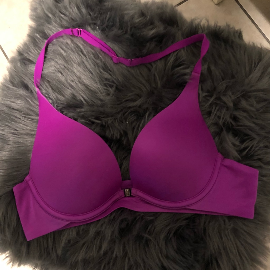 Purple Soft Satin Feel With Front Closure 34a Purple Soft Satin Feel With Front Closure 34a